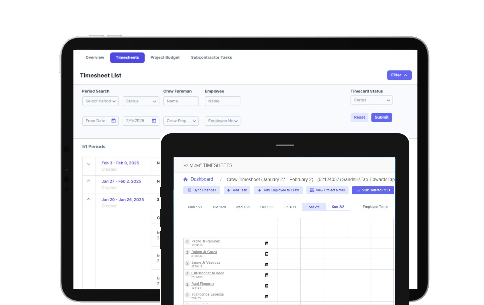 Integrated Timesheets